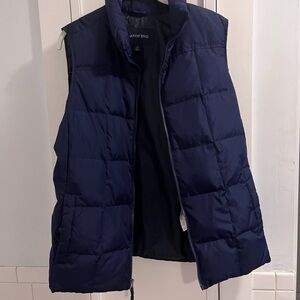 Lands' End Blue Quilted Puffer Vest